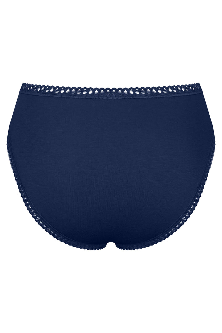 Sloggi Go Crush High Leg C3P Turquoise Blue Briefs, packshot back, second of three