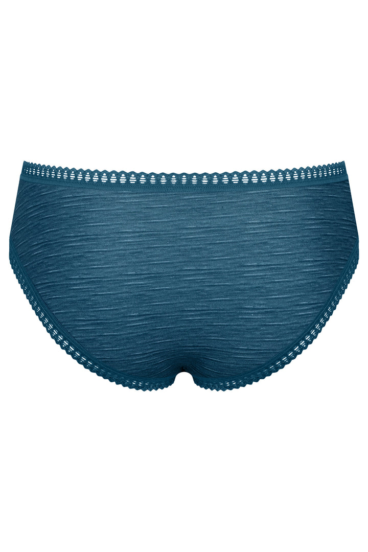 Sloggi Go Crush Hipster C3P Turquoise Blue Briefs, packshot back, third of three