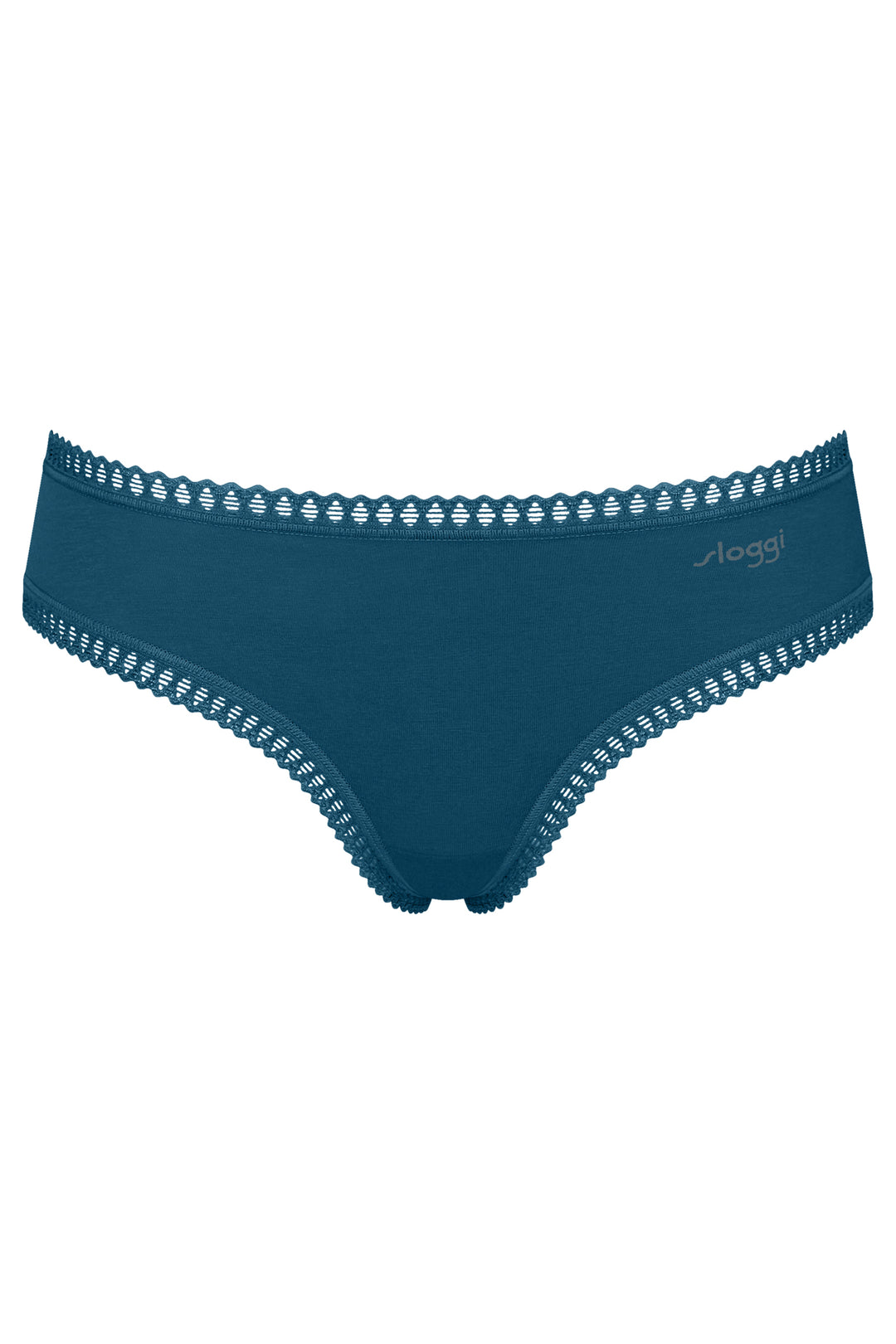 Sloggi Go Crush Hipster C3P Turquoise Blue Briefs, packshot front, first of three