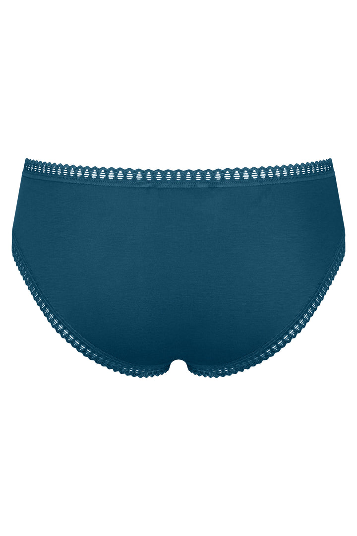 Sloggi Go Crush Hipster C3P Turquoise Blue Briefs, packshot back, first of three