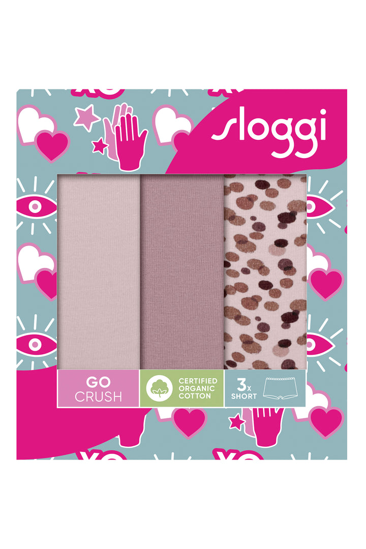Sloggi Go Crush Short Brown Combination 3-Pack 10219652 V001 - Shirley Allum Boutique