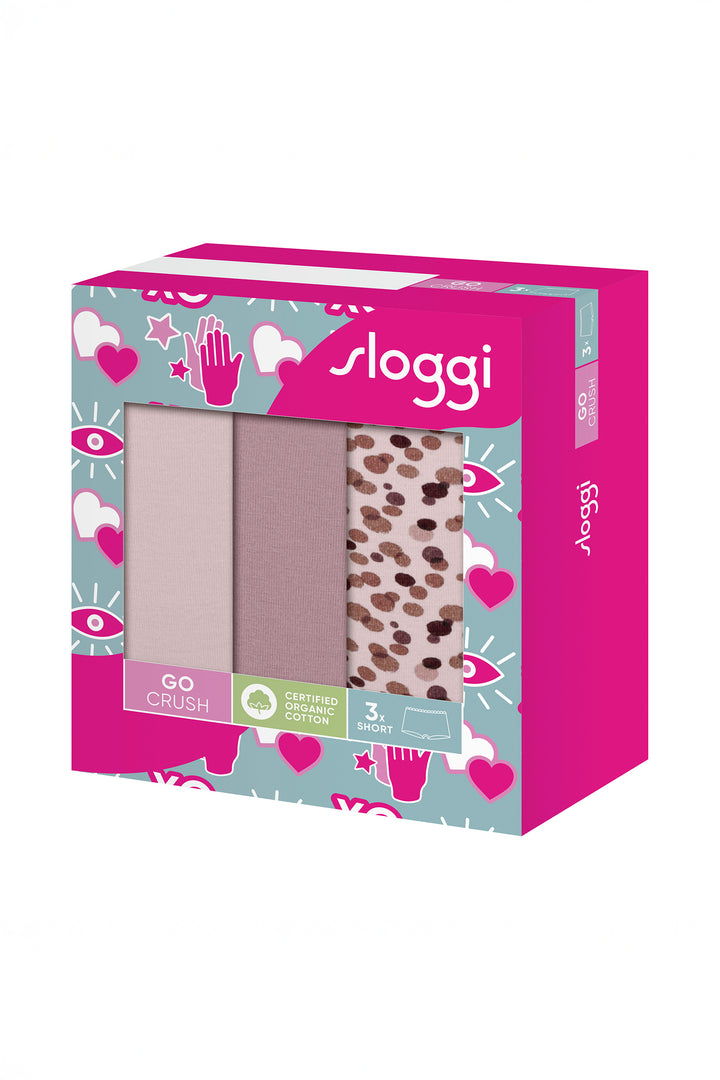 Sloggi Go Crush Short Brown Combination 3-Pack 10219652 V001 - Shirley Allum Boutique