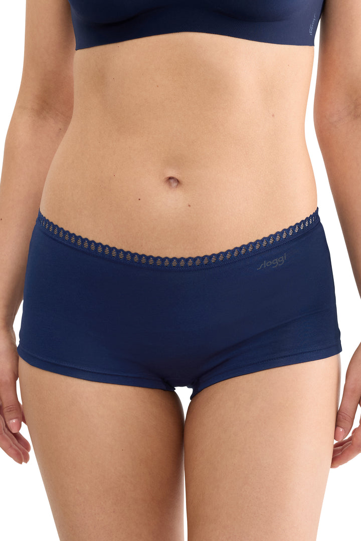 Sloggi Go Crush Short C3P Turquoise Blue Briefs, front view