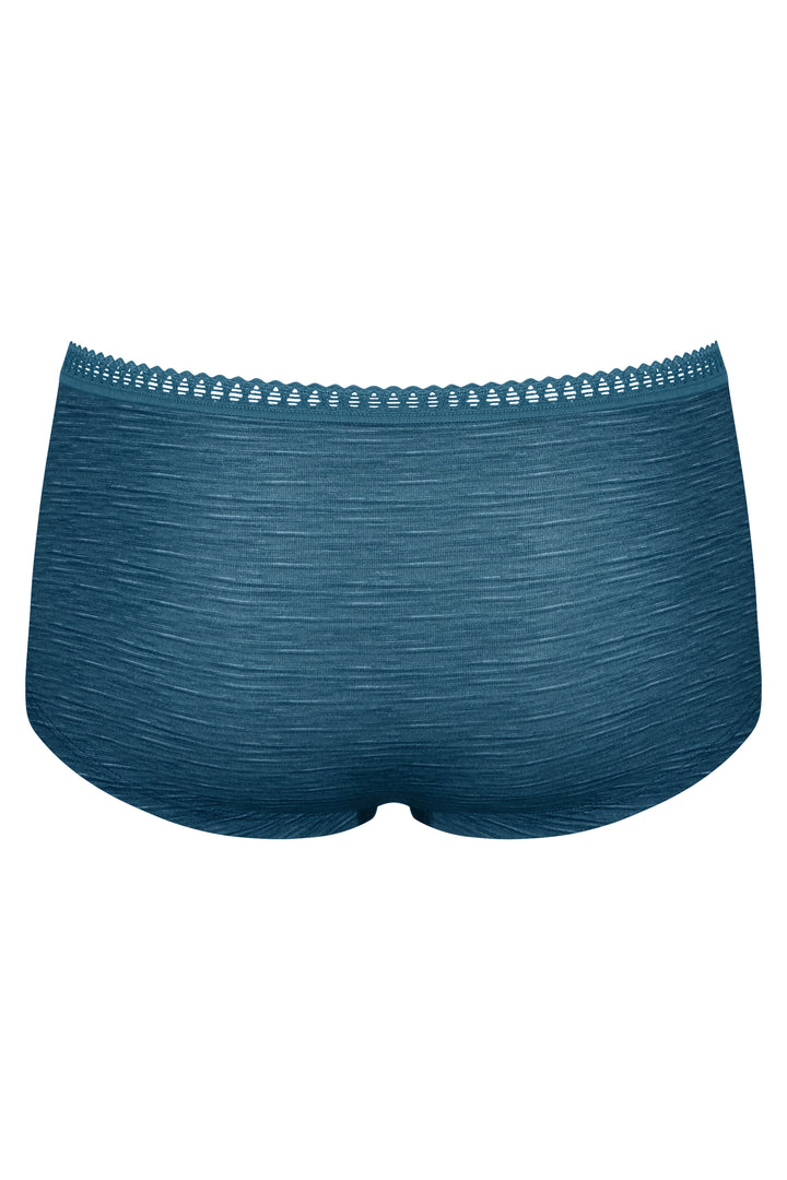 Sloggi Go Crush Short C3P Turquoise Blue Briefs, packshot back, third of three