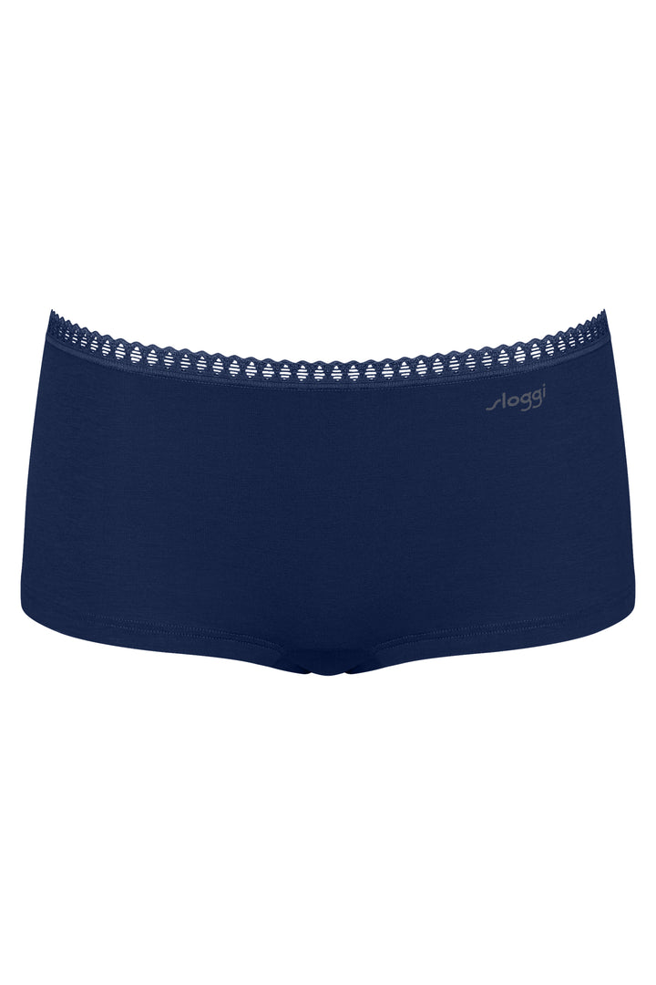 Sloggi Go Crush Short C3P Turquoise Blue Briefs, packshot front, second of three