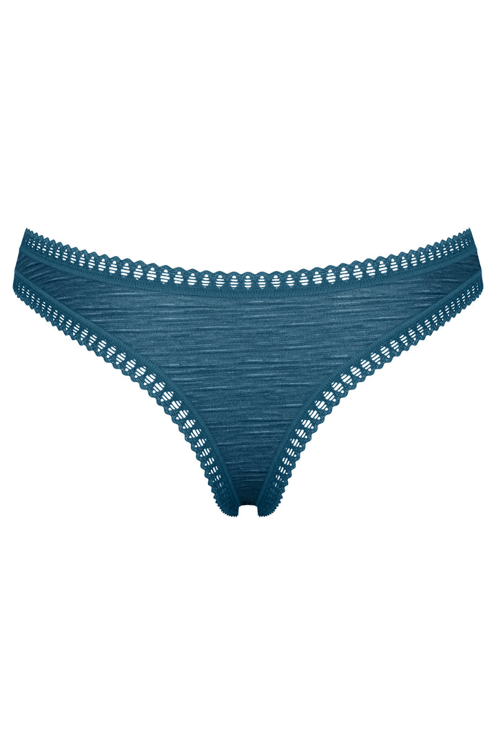 Sloggi Go Crush String C3P Turquoise Blue Briefs, packshot back, third of three