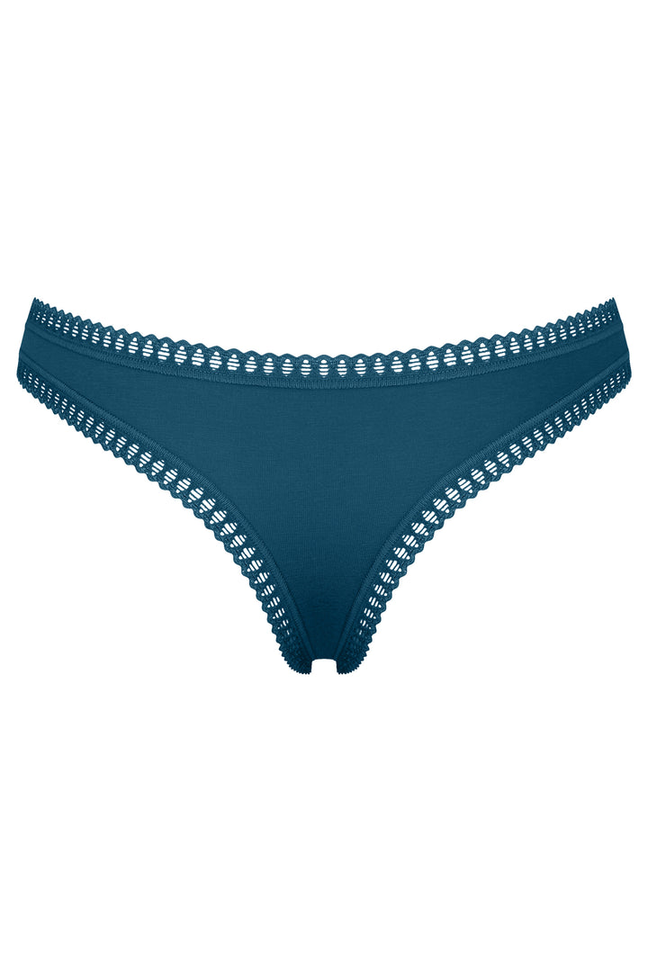 Sloggi Go Crush String C3P Turquoise Blue Briefs, packshot back, first of three