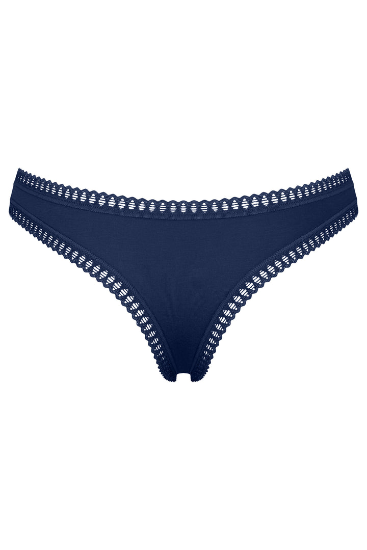 Sloggi Go Crush String C3P Turquoise Blue Briefs, packshot back, second of three