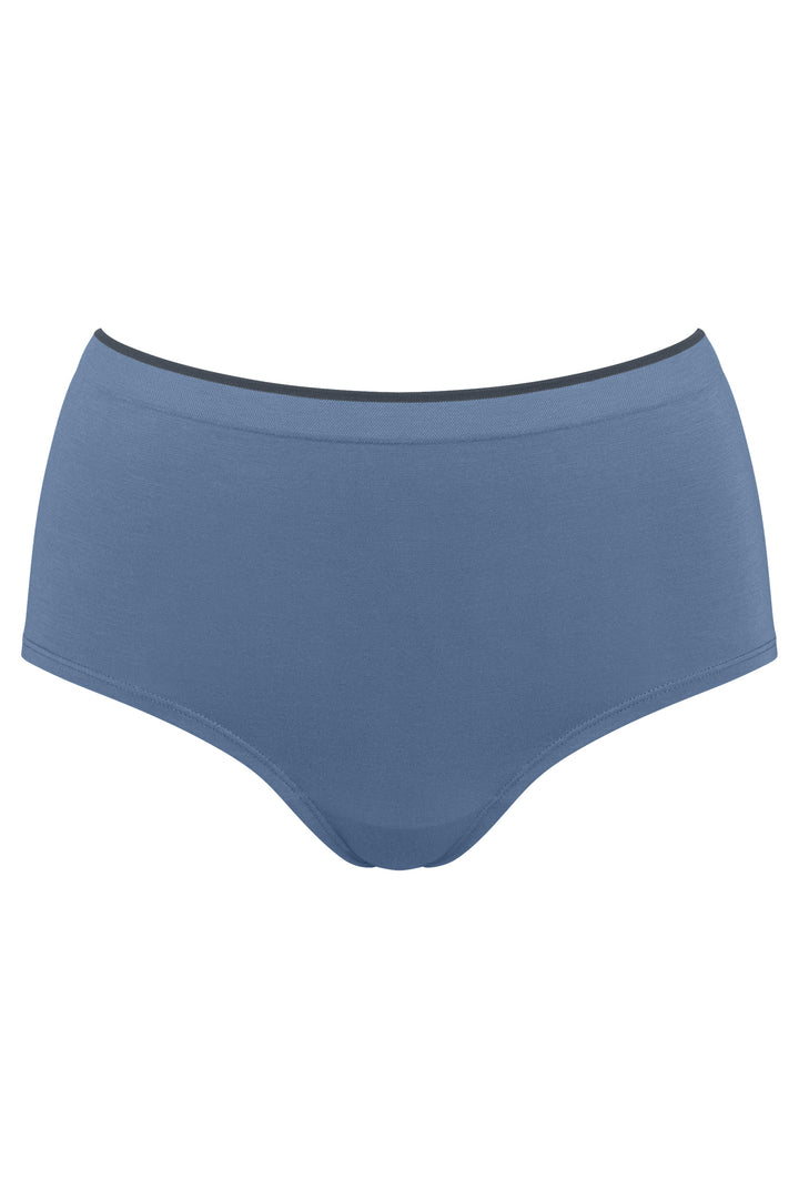Sloggi Go Sense Highwaist C2P Blue Briefs, packshot front, first of two