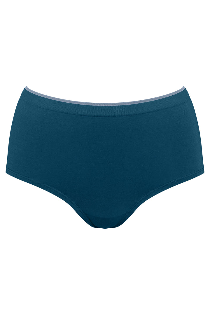 Sloggi Go Sense Highwaist C2P Blue Briefs, packshot front, second of two