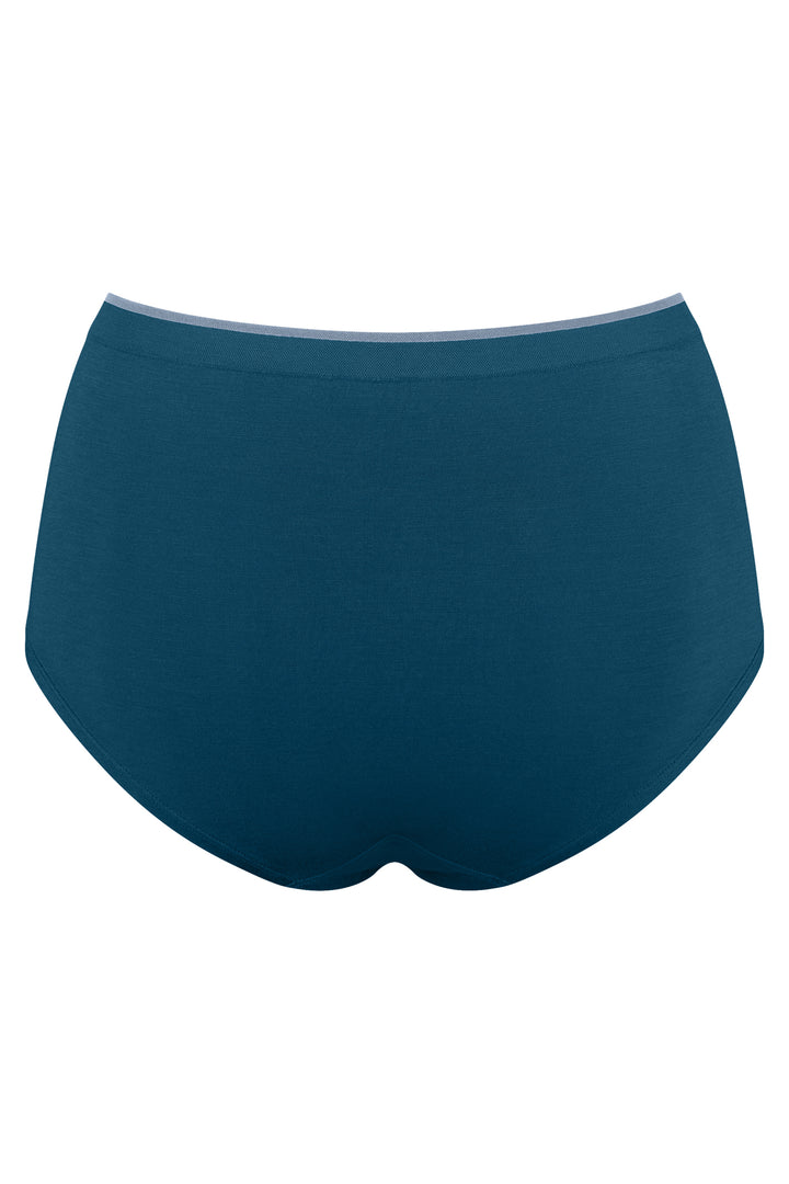 Sloggi Go Sense Highwaist C2P Blue Briefs, packshot back, second of two