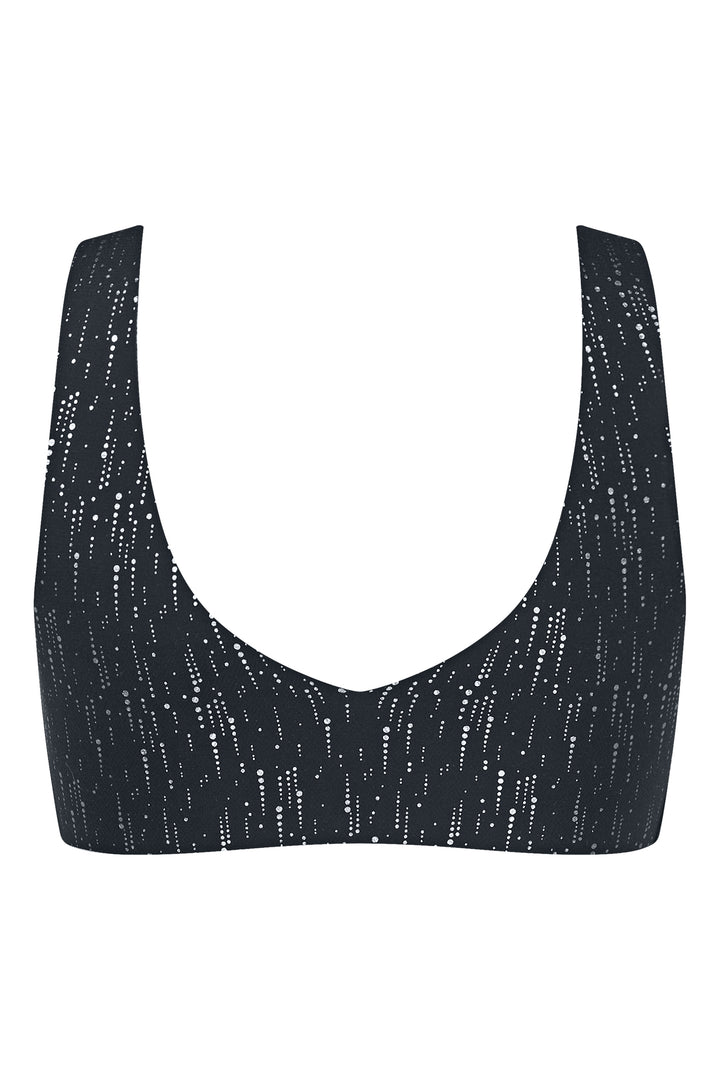 black bralette on a white background