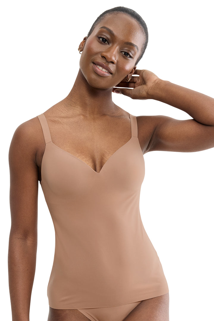 Sloggi Zero Feel 2.0 The Up Bra Shirt Nostalgic Brown, front view