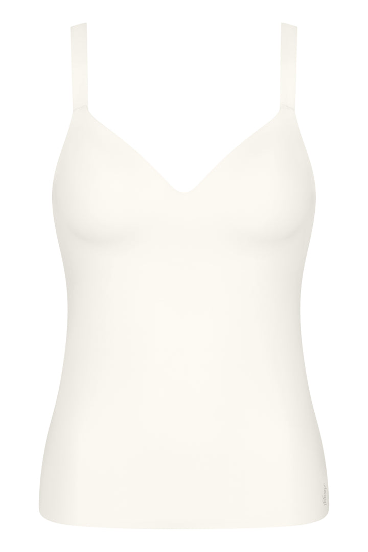 Sloggi Zero Feel 2.0 The Up Bra Shirt Silk White, packshot front
