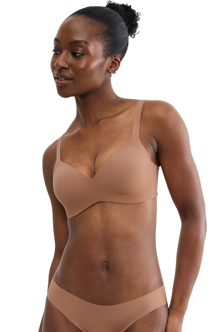 Sloggi Zero Feel 2.0 The Up TShirt Bra Nostalgic Brown, front view