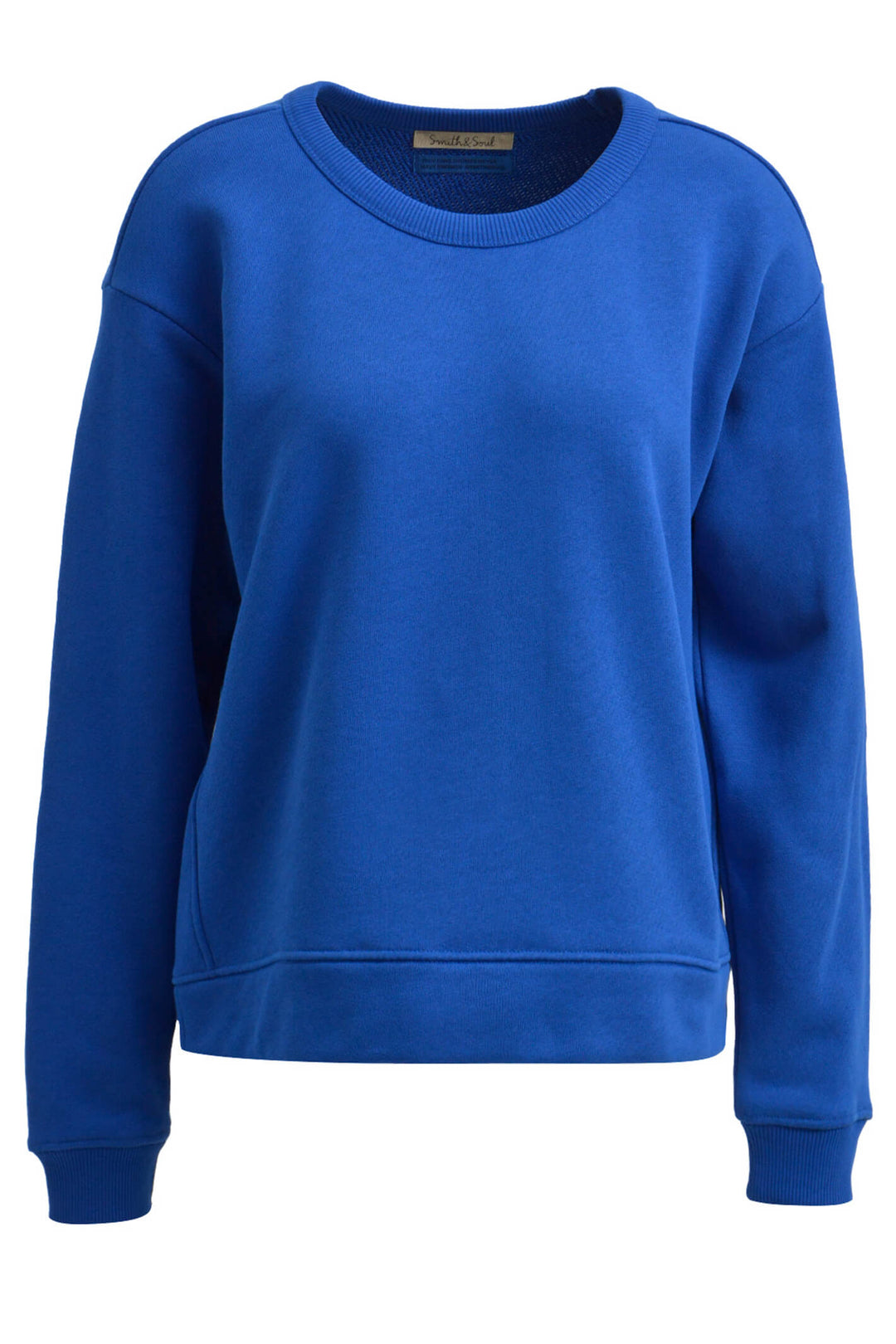 Smith & Soul 0823-0822-624 Cornflower Blue Long Sleeve Sweatshirt - Shirley Allum Boutique