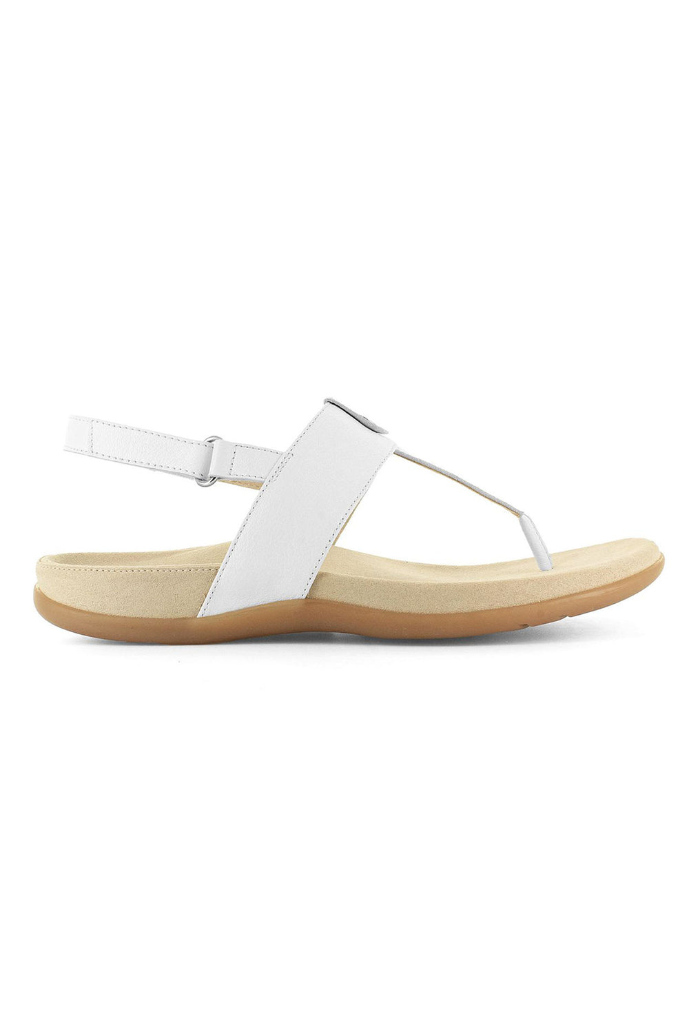 Strive Alana White Toe-Post Leather Sandal - Shirley Allum Boutique