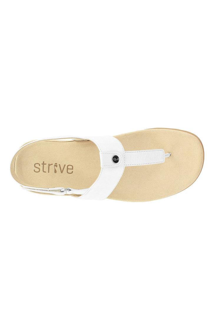 Strive Alana White Toe-Post Leather Sandal - Shirley Allum Boutique