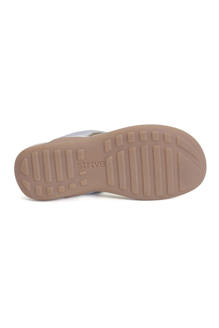 Strive Antibes Silver Leather Toe-Post Sandals
