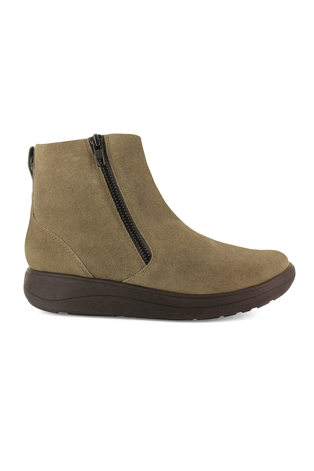 Strive Bamford II Taupe Zip Up Leather Boots - Shirley Allum Boutique