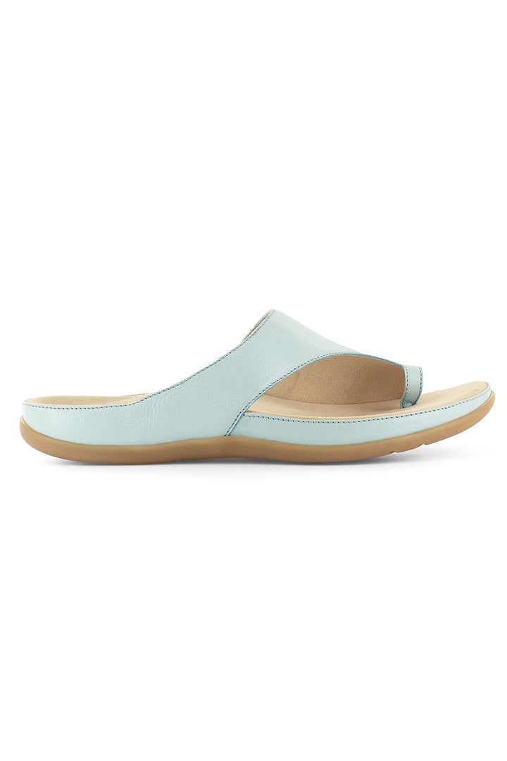 Strive Capri Sea Foam Blue Toe-Loop Leather Sandal - Shirley Allum Boutique