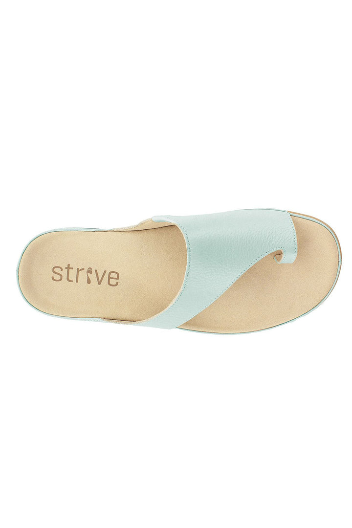 Strive Capri Sea Foam Blue Toe-Loop Leather Sandal - Shirley Allum Boutique