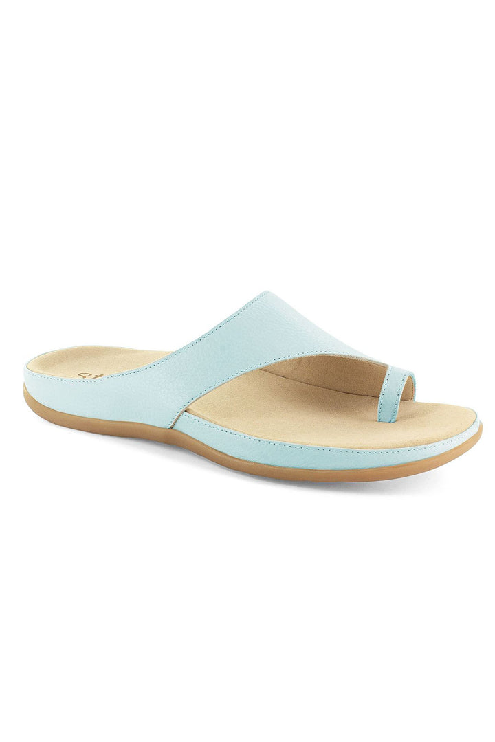 Strive Capri Sea Foam Blue Toe-Loop Leather Sandal - Shirley Allum Boutique