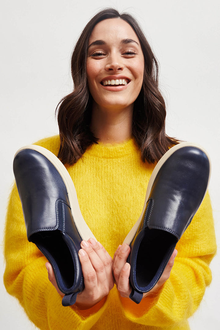 Strive Florida II Navy Leather Trainer - Shirley Allum Boutique