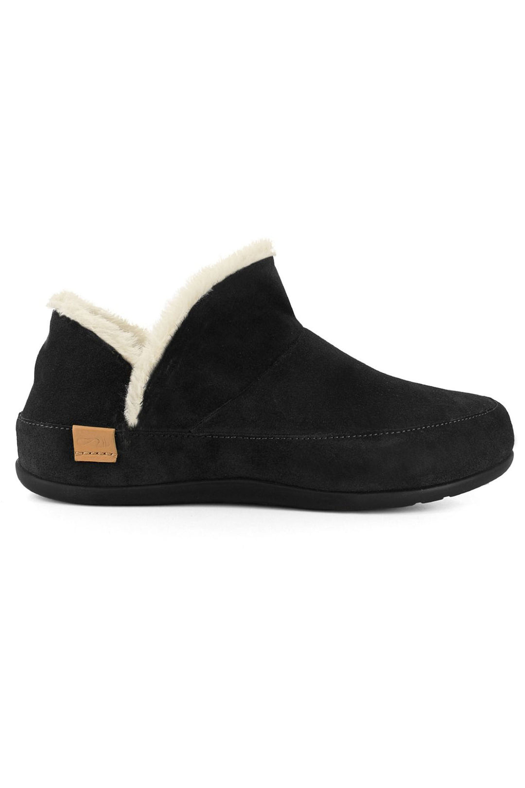 Strive Geneva Suede Faux Fur Slipper Black - Shirley Allum Boutique