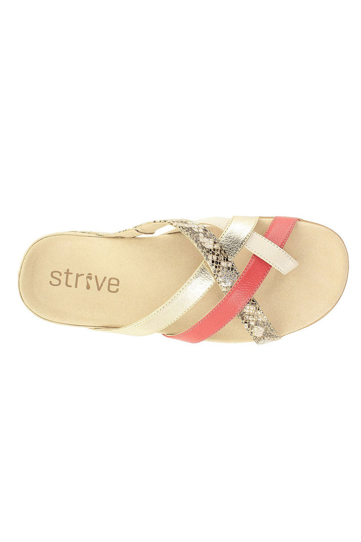 Strive Lola Blush Mix Memory Foam Footbed Leather Sandal - Shirley Allum Boutique