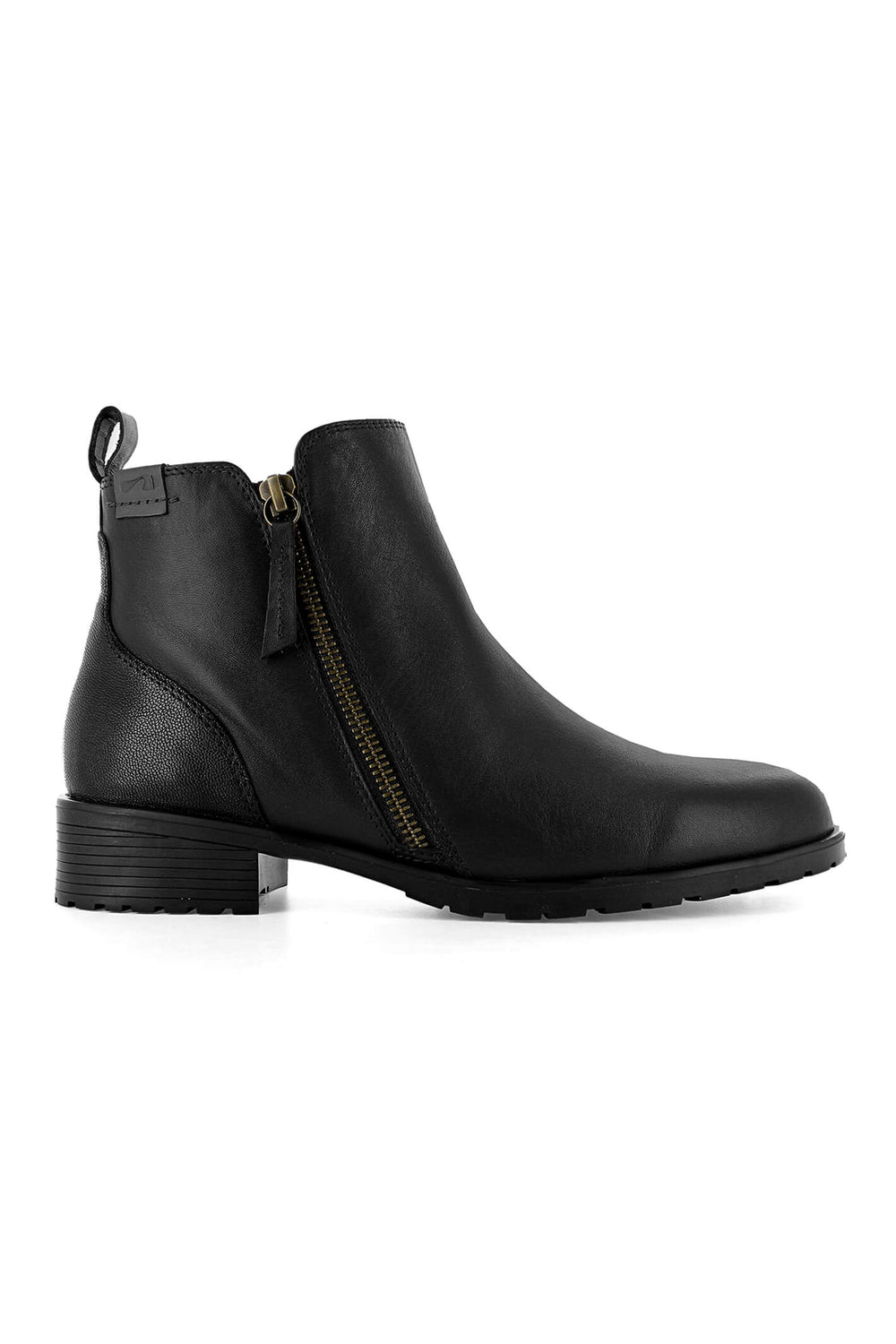 Strive Sandringham Black Zip Leather Boots - Shirley Allum Boutique