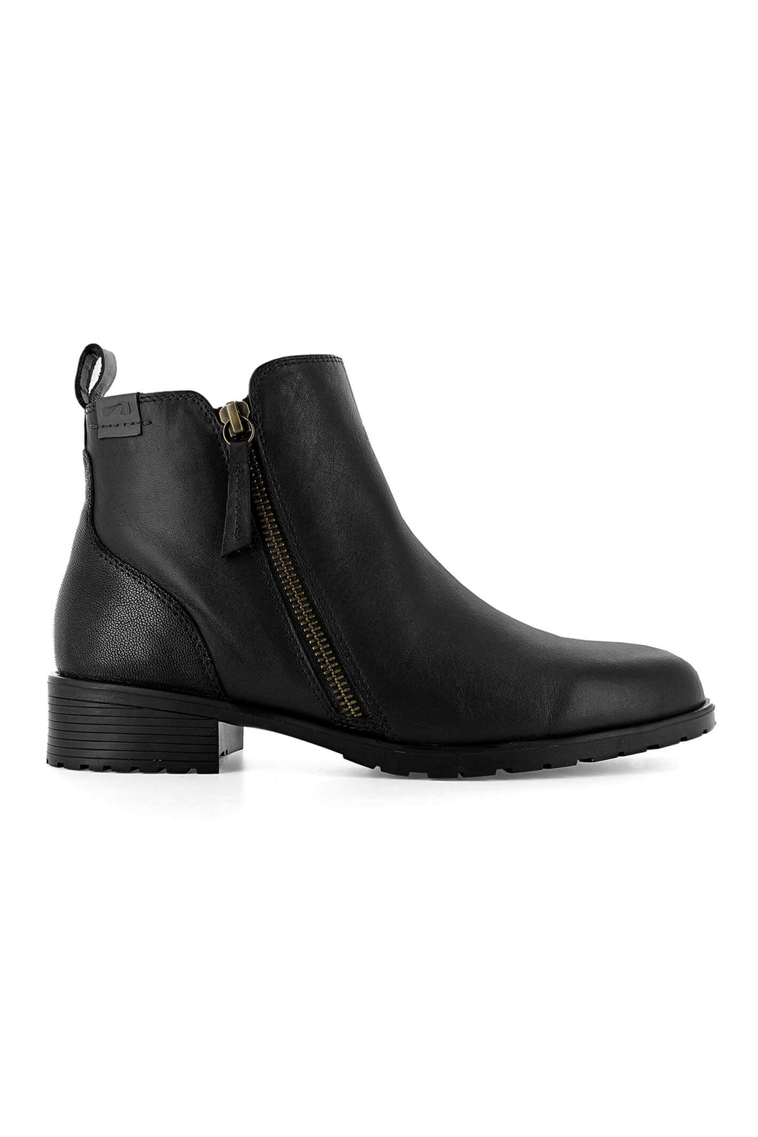 Strive Sandringham Black Zip Leather Boots - Shirley Allum Boutique