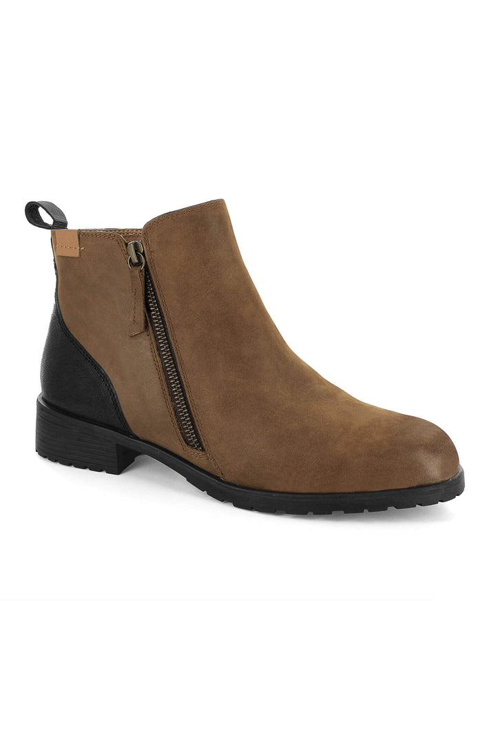 Strive Sandringham Tobacco Brown Zip Up Leather Boots - Shirley Allum Boutique