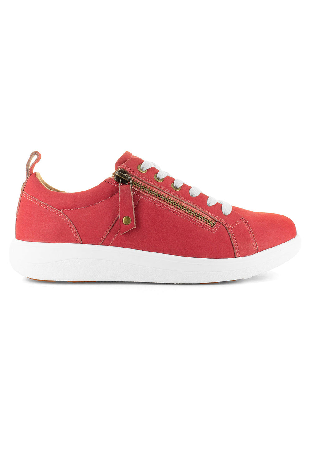Strive Talia Trainer Sunset Coral Leather 25031SC - Shirley Allum Boutique