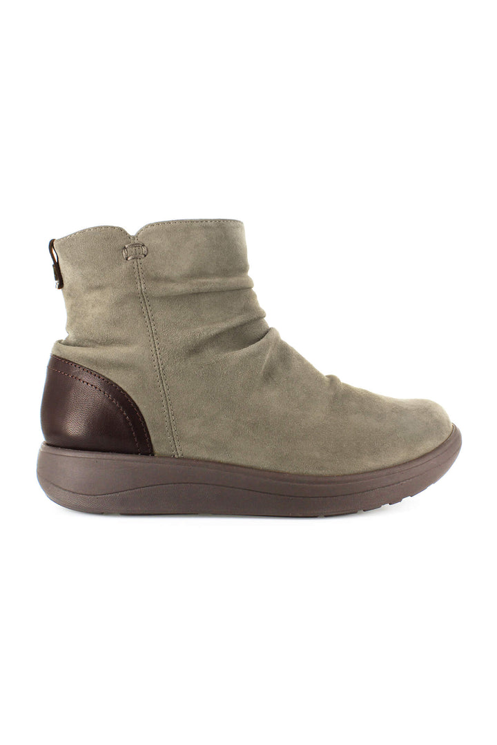 Strive Tempo Taupe Brown Zip Up Leather Boots - Shirley Allum Boutique