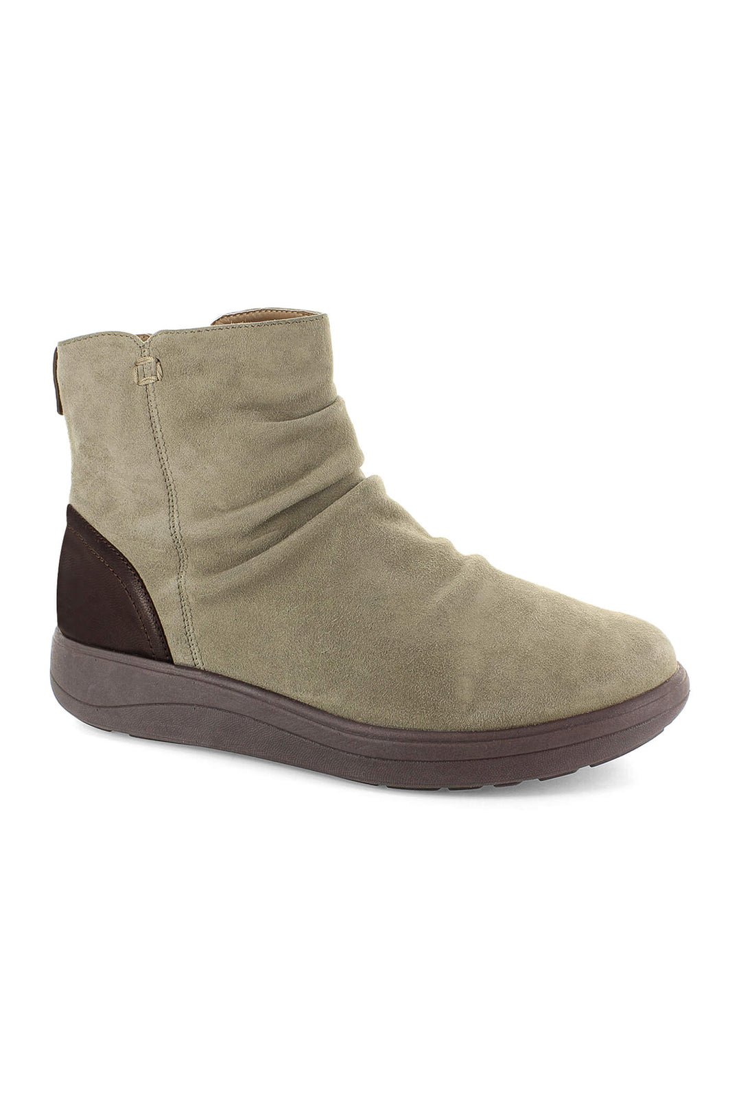 Strive Tempo Taupe Brown Zip Up Leather Boots - Shirley Allum Boutique