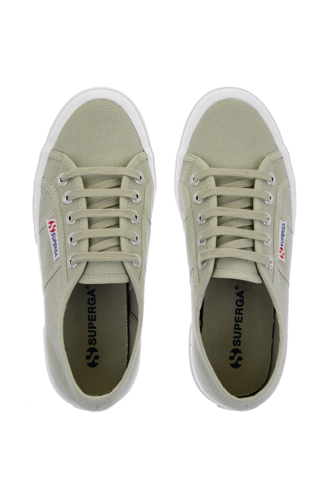 Superga 2750 Cotu Classic S000010 Green Sage WB1 Canvas Trainer - Shirley Allum Boutique