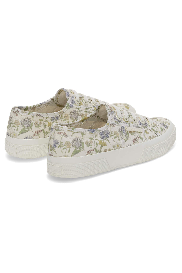 Superga 2750 Floral Print S31222W White AAC Trainer - Shirley Allum Boutique