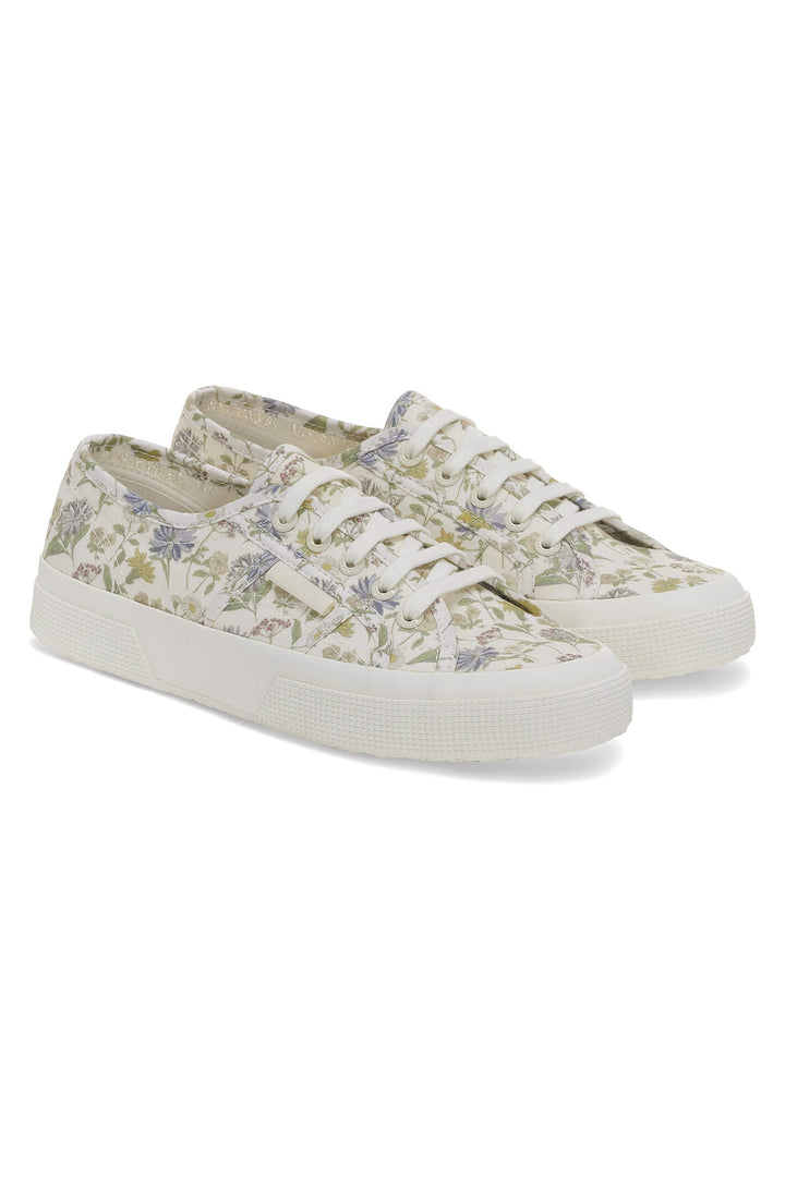 Superga 2750 Floral Print S31222W White AAC Trainer - Shirley Allum Boutique