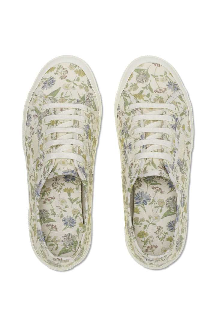 Superga 2750 Floral Print S31222W White AAC Trainer - Shirley Allum Boutique