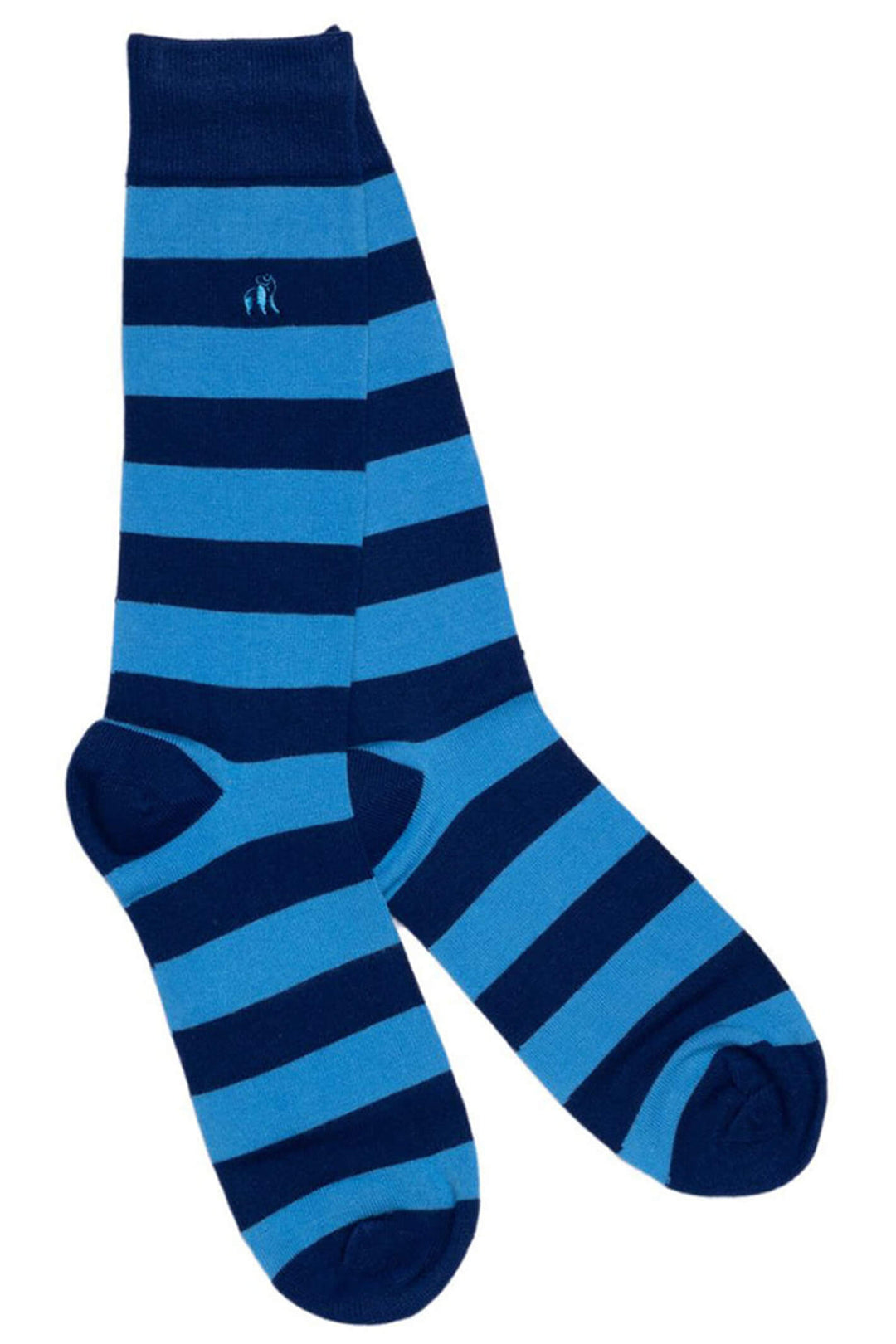 Swole Panda SP093-S Sky Blue Striped Bamboo Socks - Shirley Allum Boutique