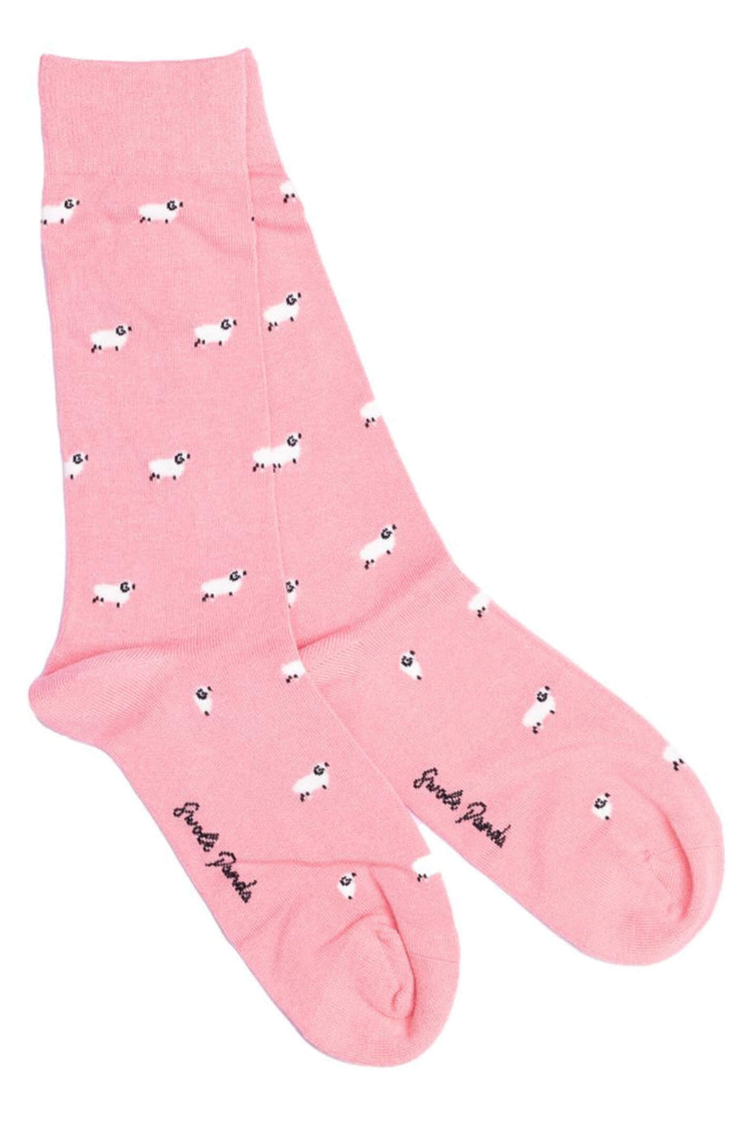 Swole Panda SP405-S Pink Sheep Design Bamboo Socks - Shirley Allum Boutique