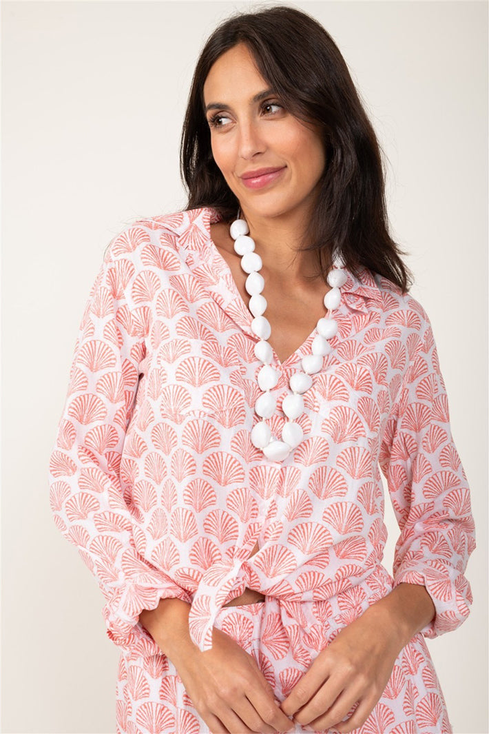 Terre Rouge GSPRO- 5COQ Powder Pink Marine Shell Blouse - Shirley Allum Boutique