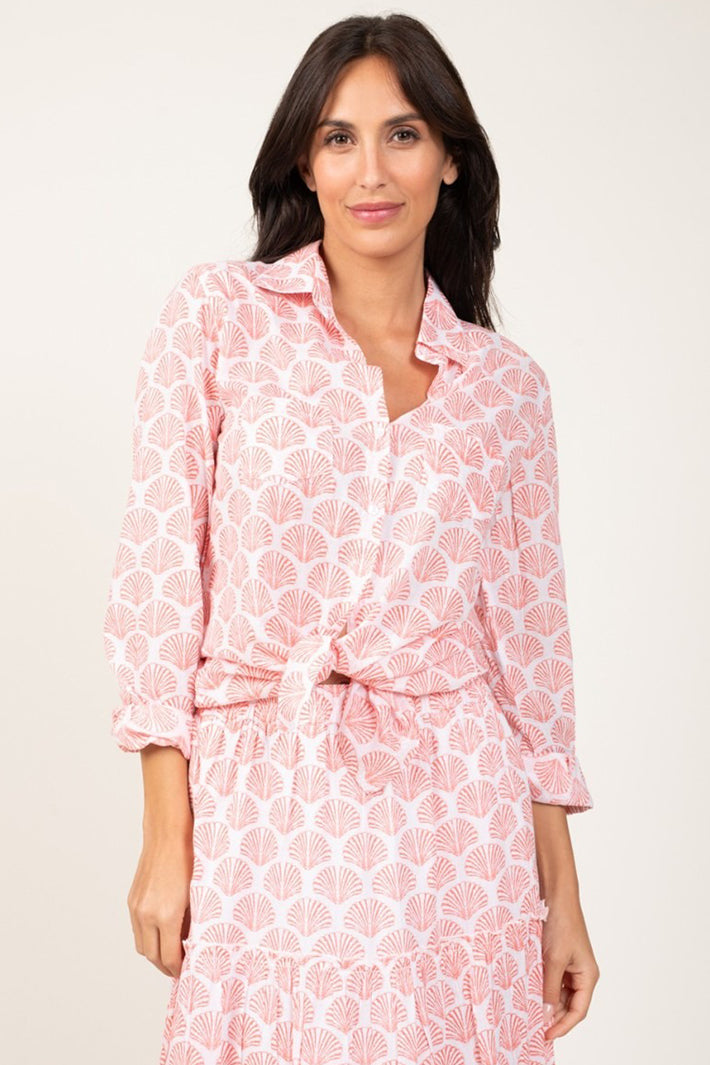 Terre Rouge GSPRO- 5COQ Powder Pink Marine Shell Blouse - Shirley Allum Boutique