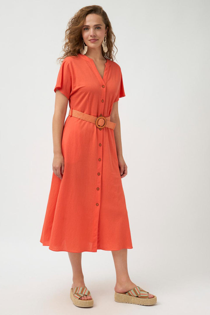 Tinta Shirt Dress Alexia Orange 3801220 - Shirley Allum Boutique