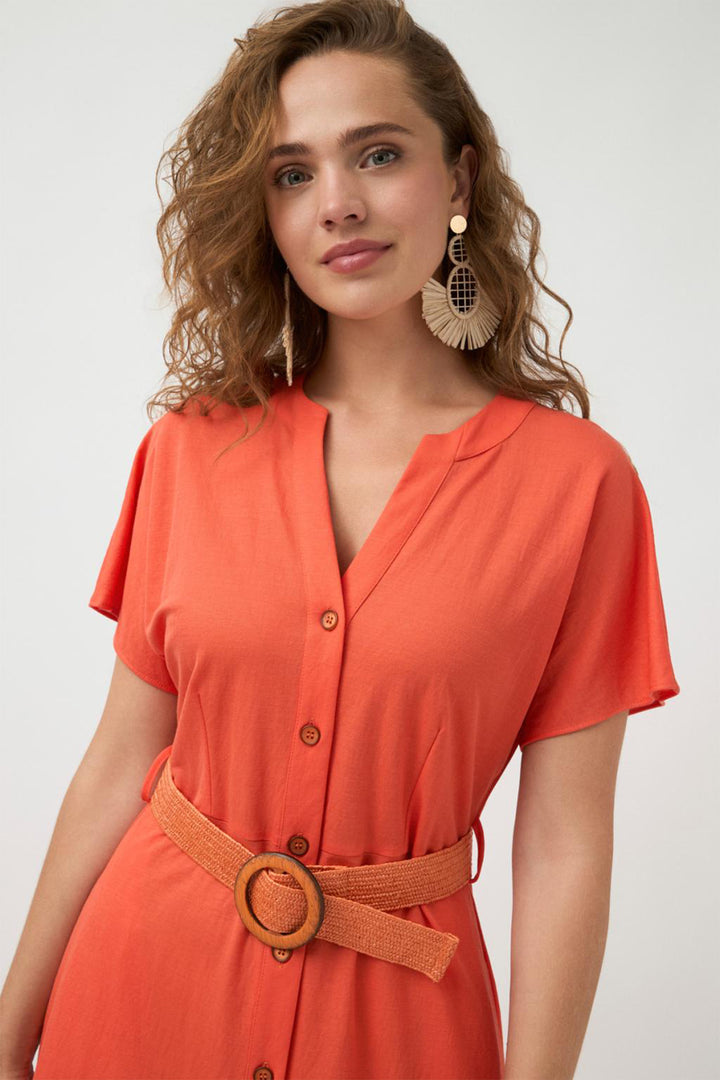 Tinta Shirt Dress Alexia Orange 3801220 - Shirley Allum Boutique
