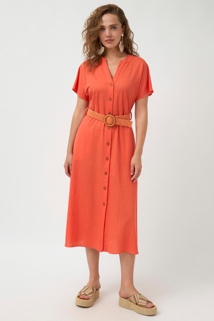 Tinta Shirt Dress Alexia Orange 3801220 - Shirley Allum Boutique