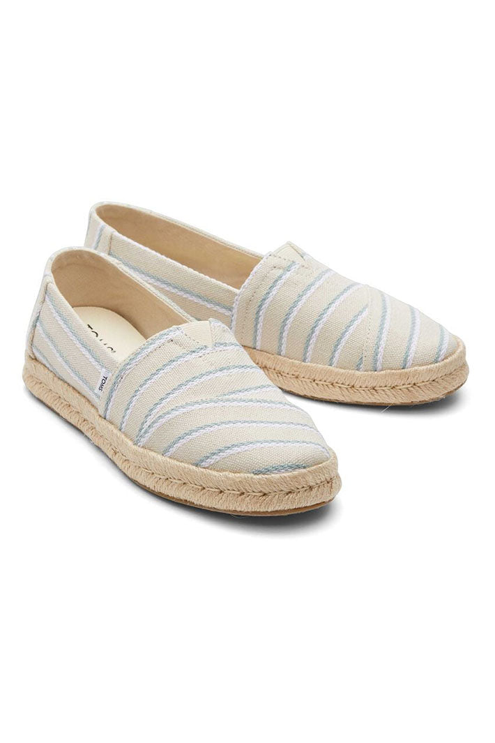 Toms Alpargata Rope 2.0 10020703 Fog Woven Stripes Espadrille - Shirley Allum Boutique