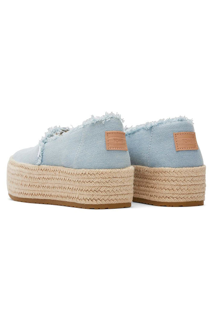 Toms Valencia 10019798 Blue Denim Platform Espadrille - Shirley Allum Boutique