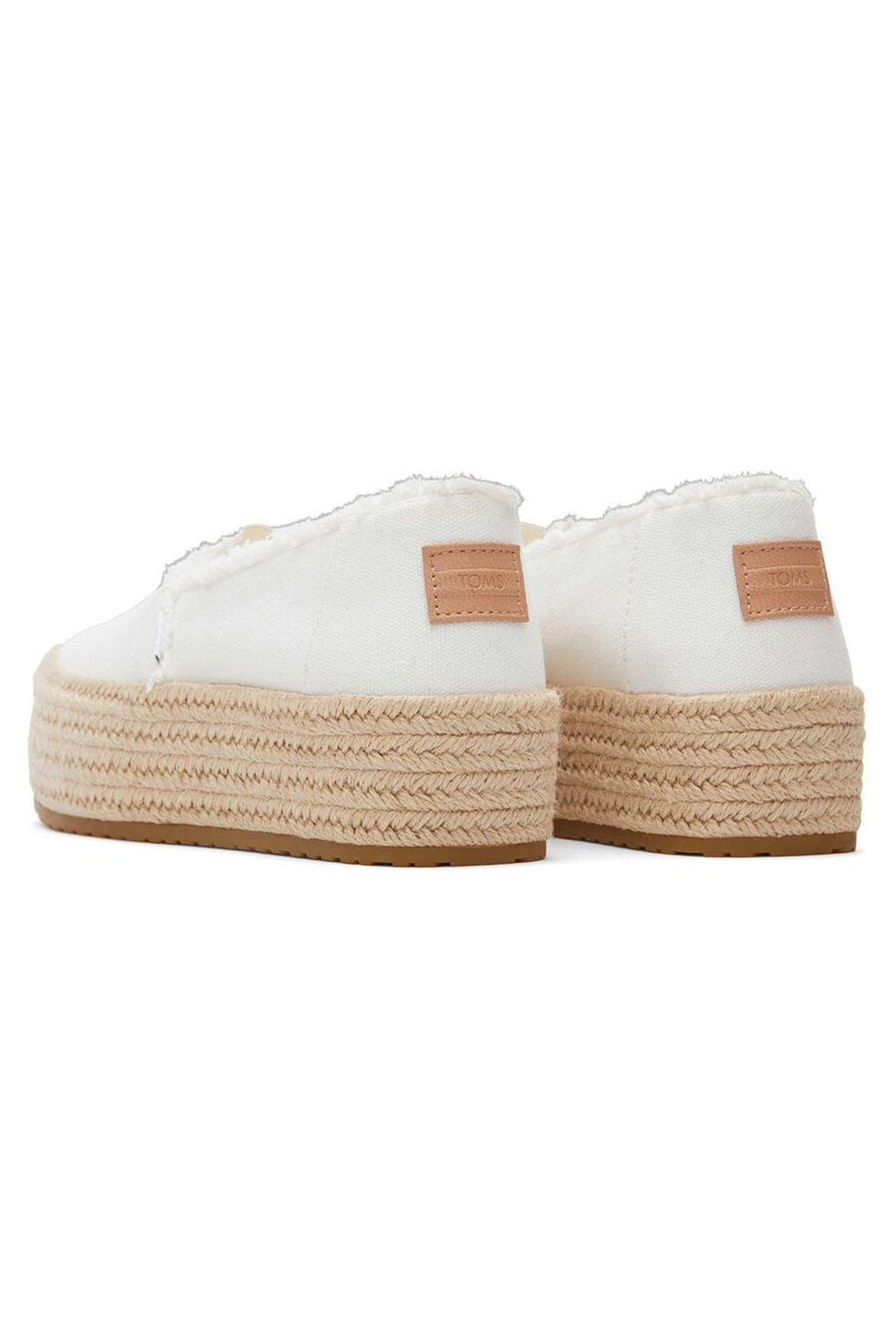 Toms Valencia 10019820 White Canvas Platform Espadrille - Shirley Allum Boutique